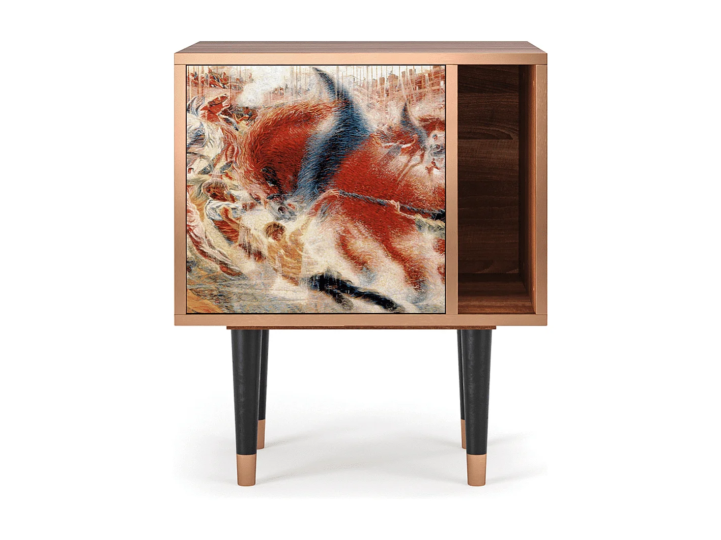 Table de nuit - 57х69х48 cm - S2 - The City Rises, Noyer