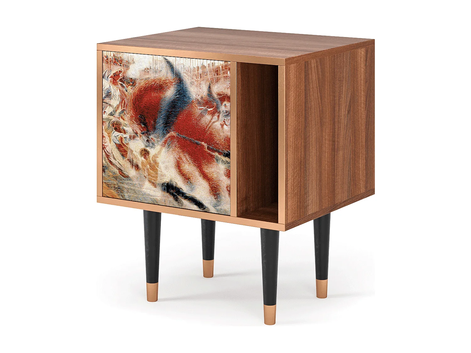 Table de nuit - 57х69х48 cm - S2 - The City Rises, Noyer