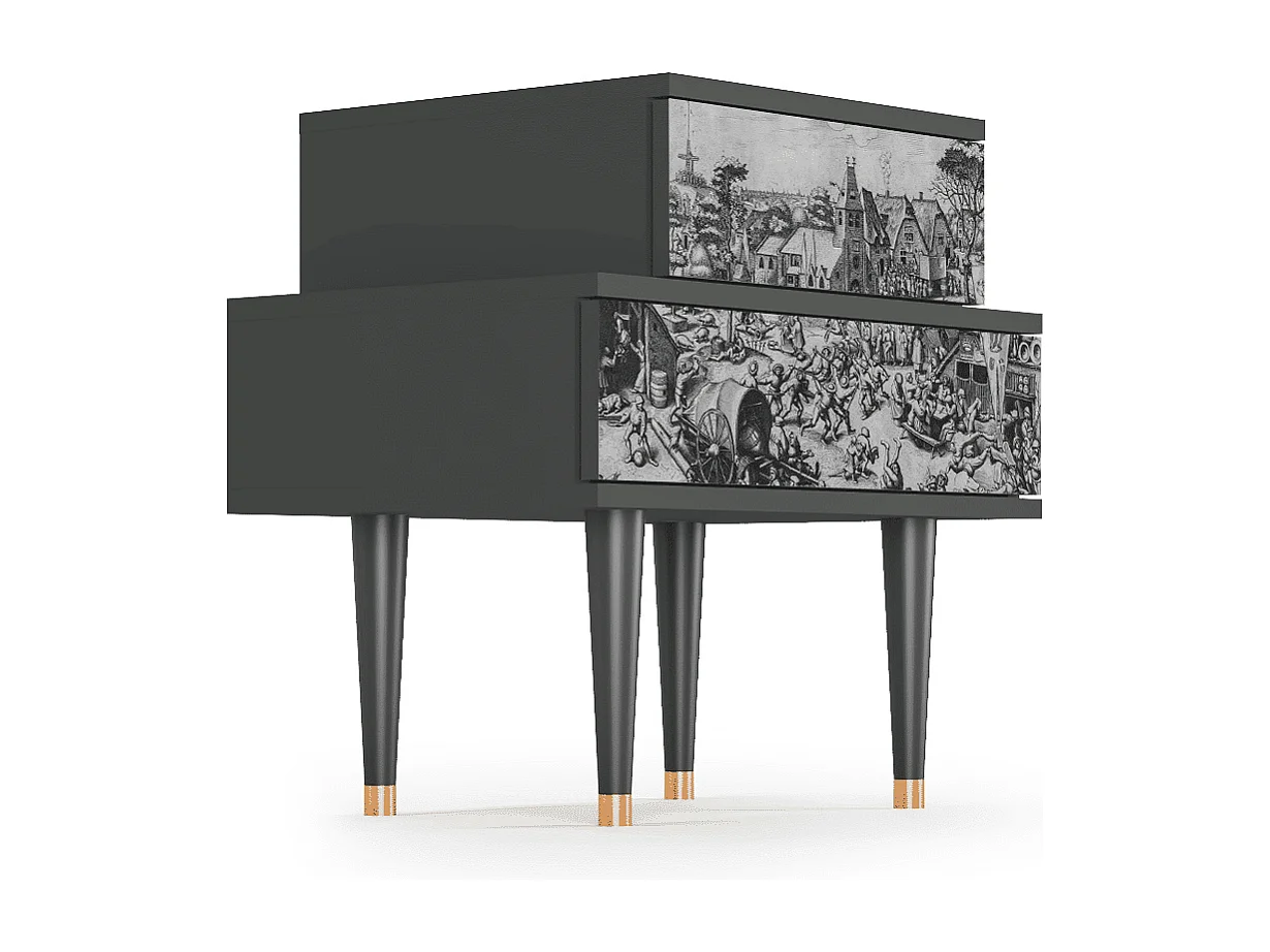 Mesita de noche - 58х58х41 cm - NS1 - The Festival of Saint, Antracita