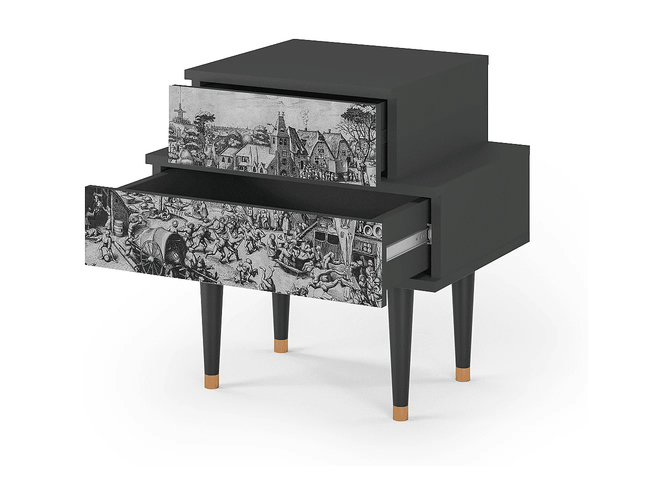 Table de nuit - 58х58х41 cm - NS1 - The Festival of Saint, Anthracite