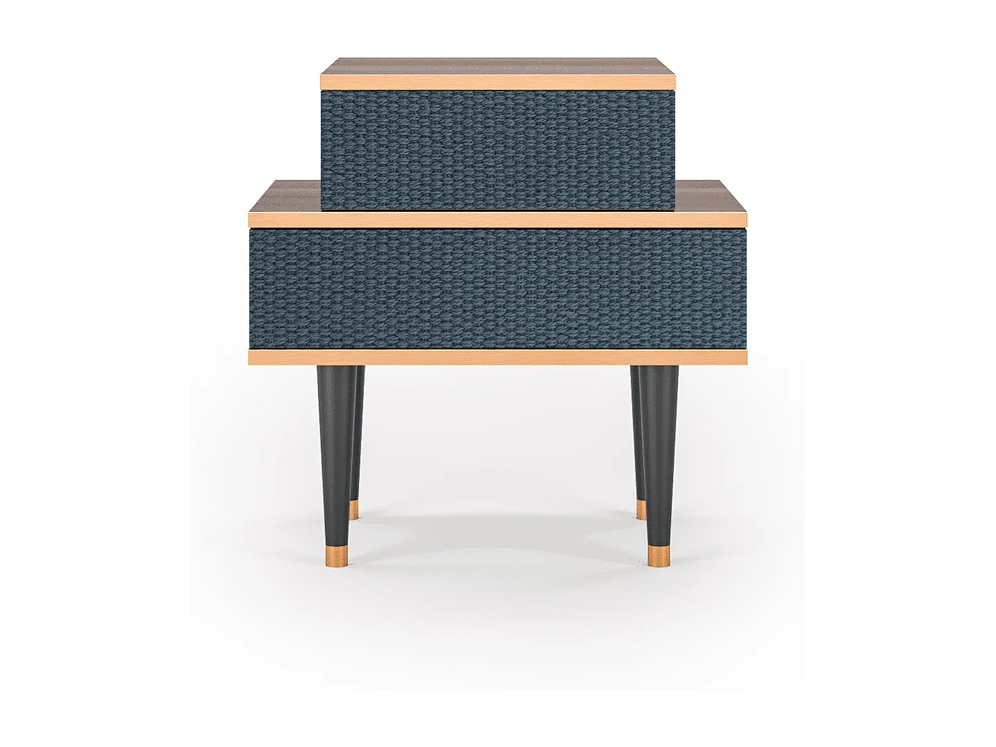 Table de nuit - 58х58х41 cm - NS1 - Knitted Pattern, Noyer