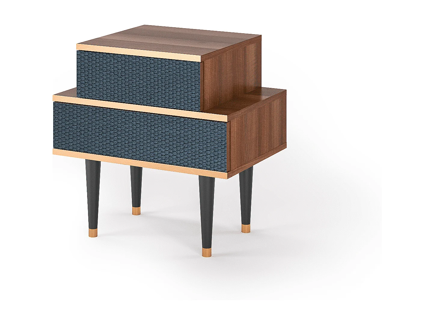 Table de nuit - 58х58х41 cm - NS1 - Knitted Pattern, Noyer