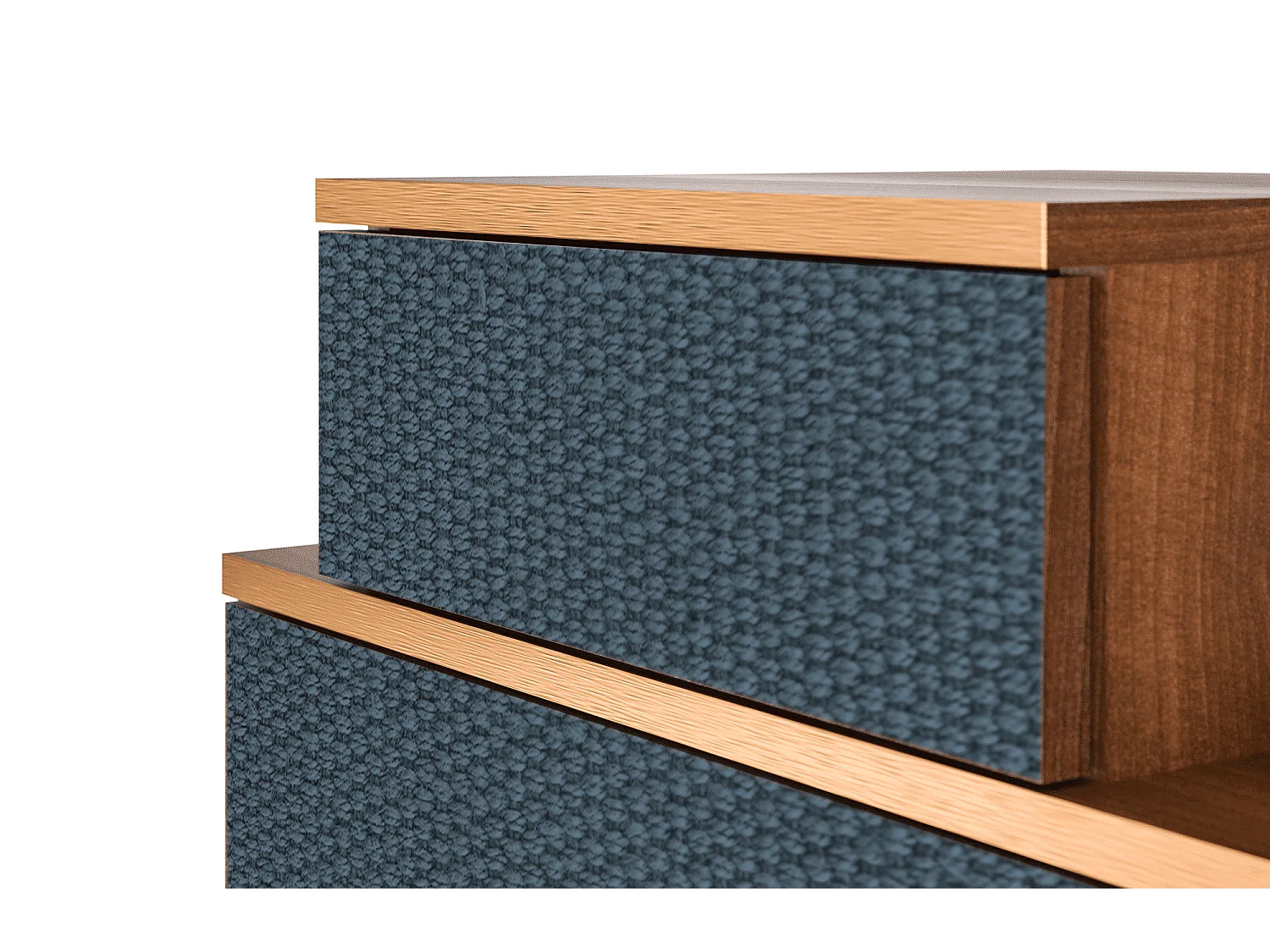 Stolik nocny - 58х58х41 cm - NS1 - Knitted Pattern, Orzech