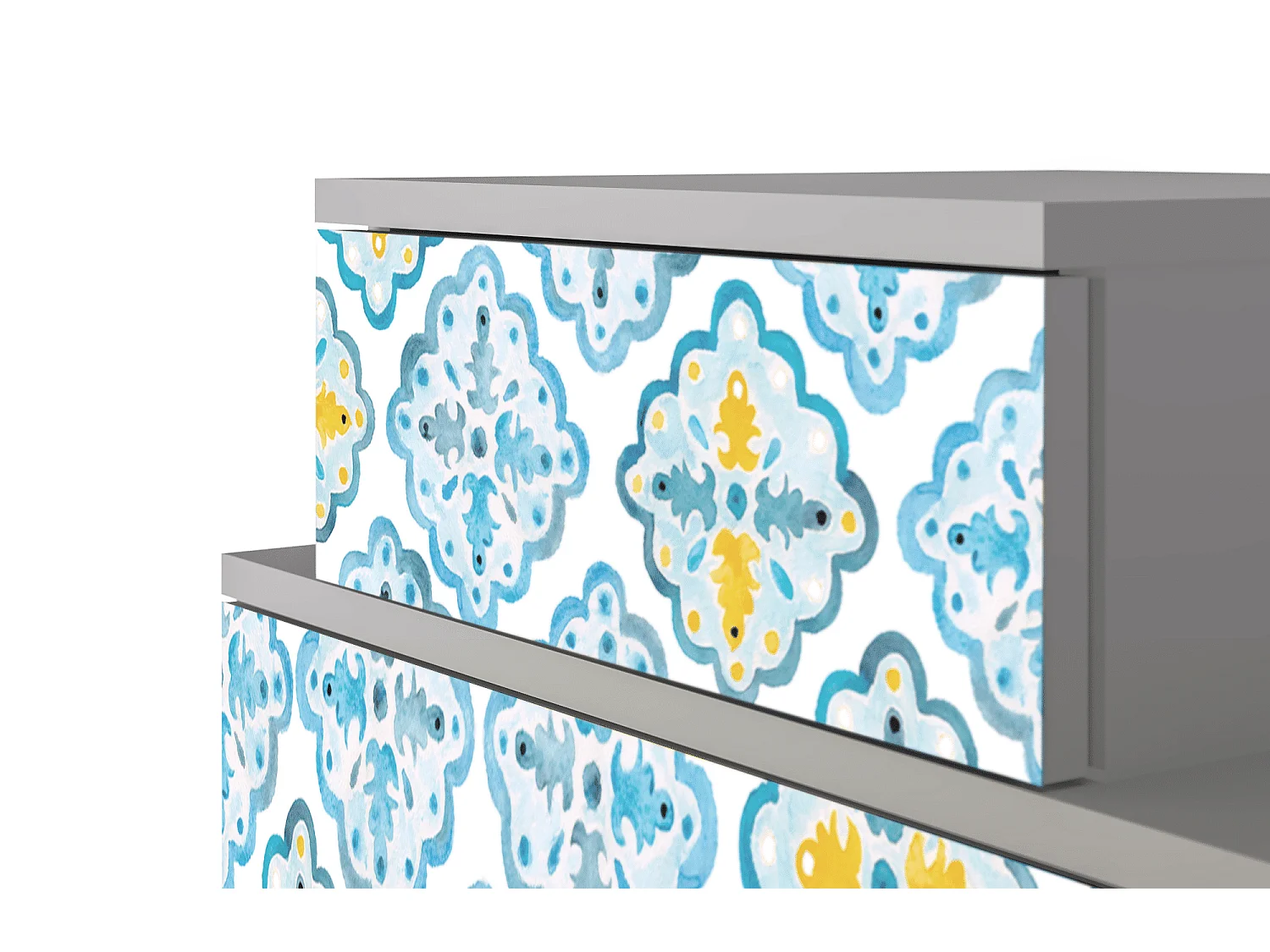 Table de nuit - 58х58х41 cm - NS1 - Portugese tiles, Gris