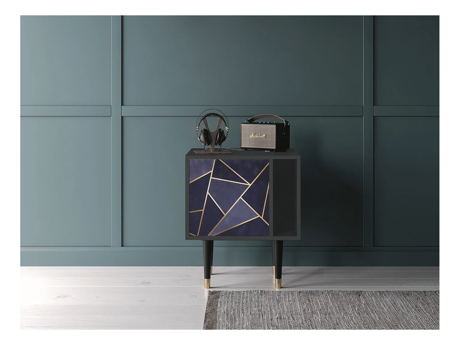 Nachttisch - 57х69х48 cm - S2 - The Amethyst, Anthrazit