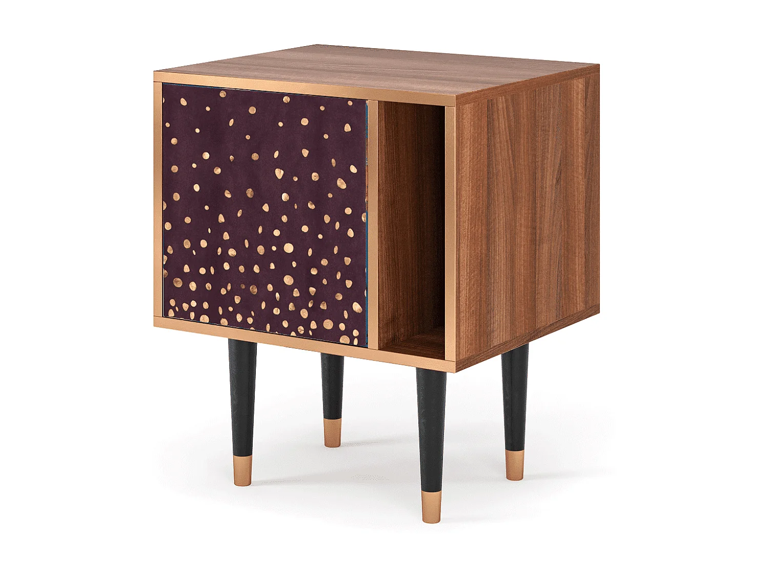 Table de nuit - 57х69х48 cm - S2 - Glowworms, Noyer
