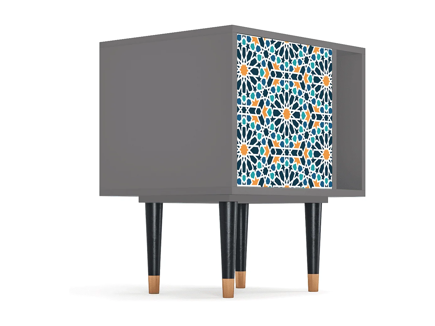 Table de nuit - 57х69х48 cm - S2 - Kaleidoscope, Gris