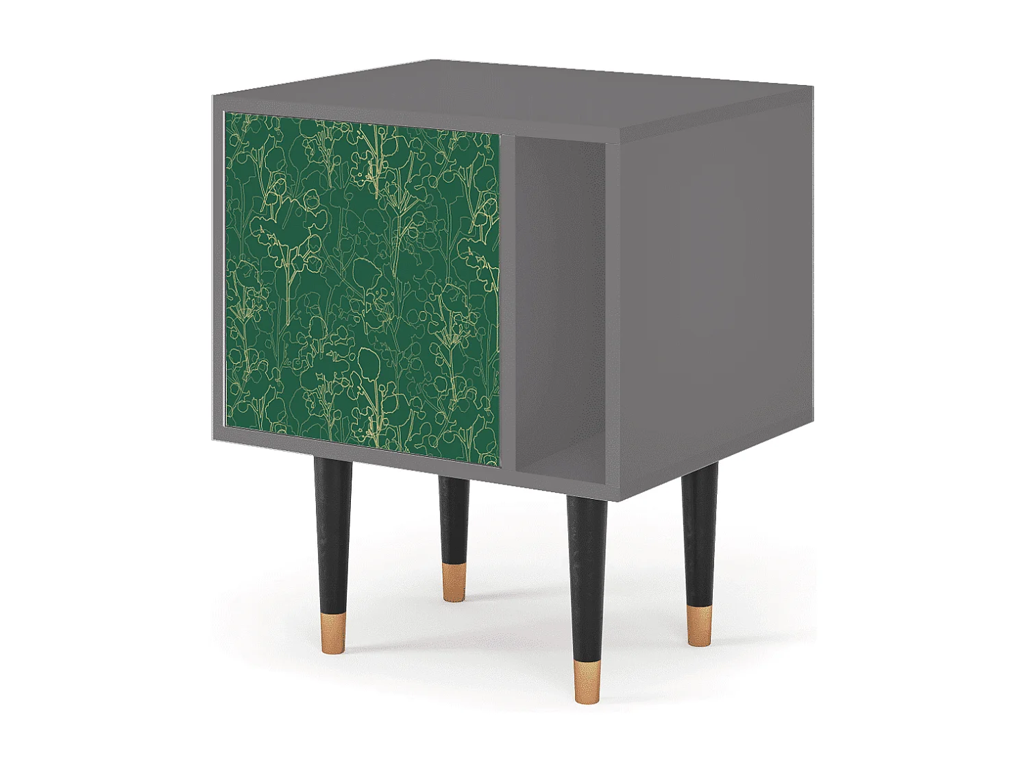 Table de nuit - 57х69х48 cm - S2 - Emerald Forest, Gris