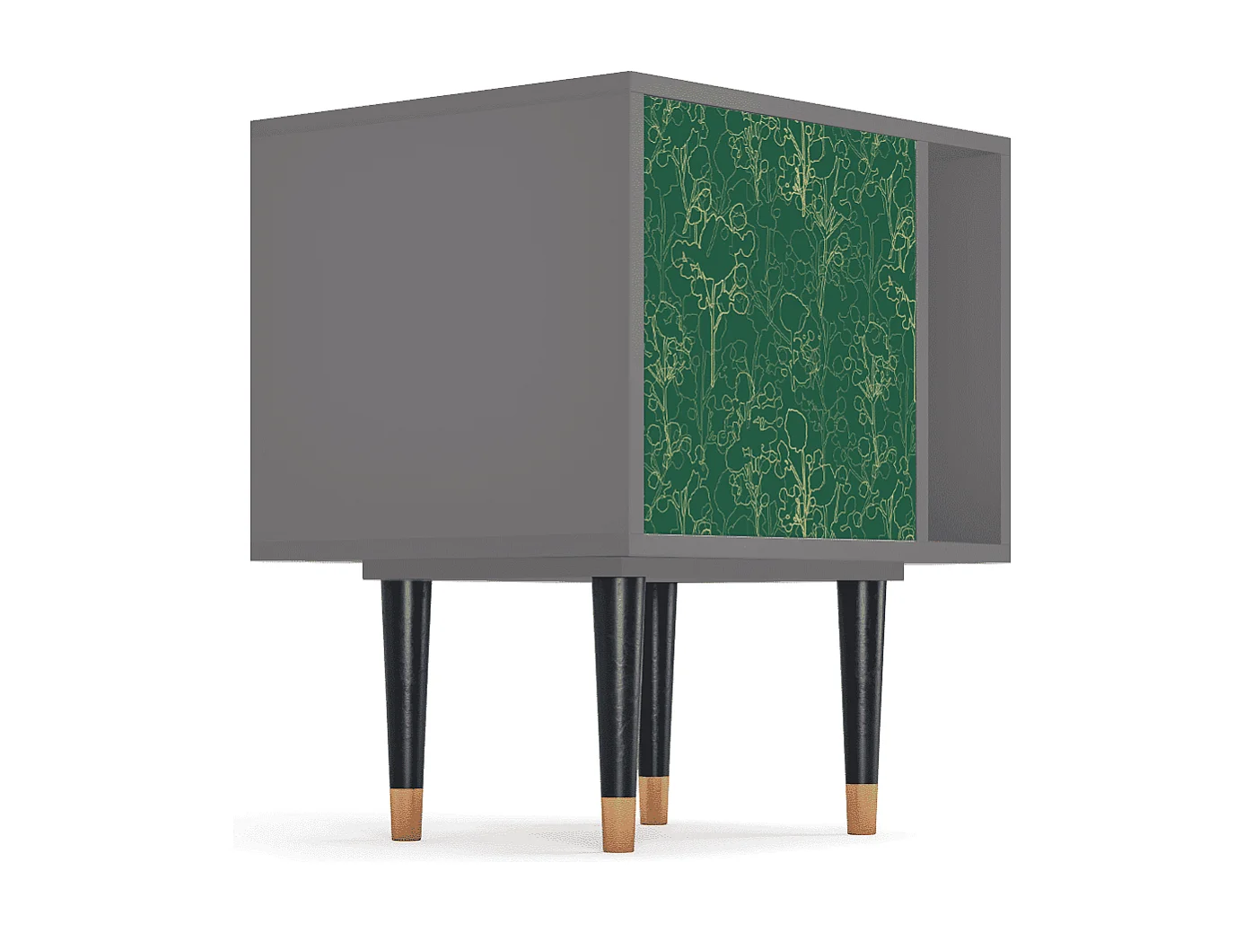 Table de nuit - 57х69х48 cm - S2 - Emerald Forest, Gris