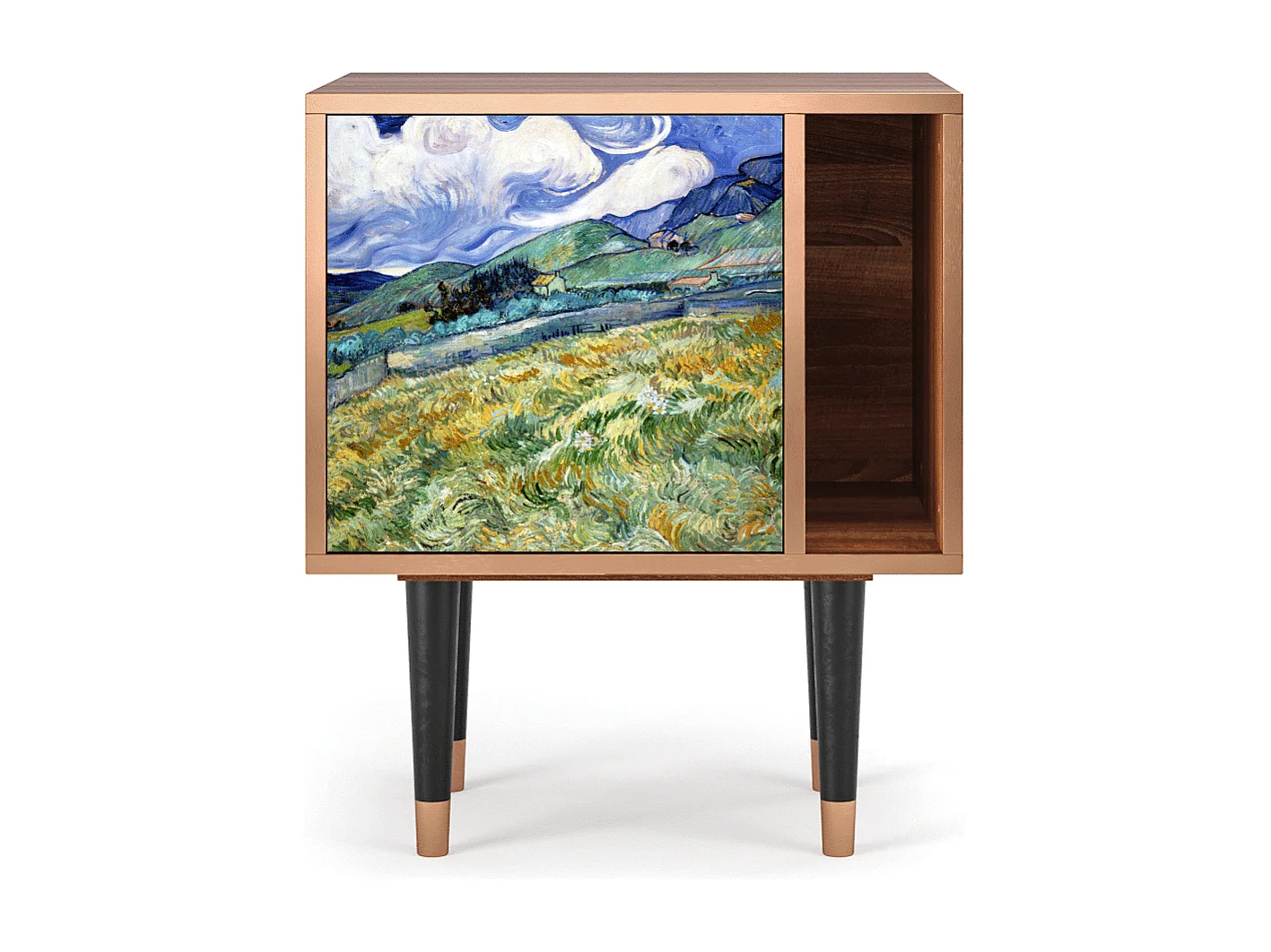 Table de nuit - 57х69х48 cm - S2 - Landscape, Noyer