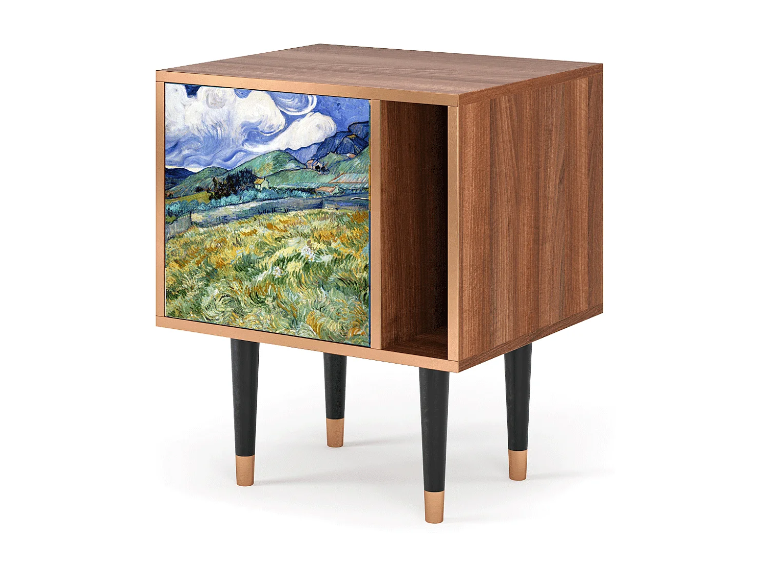 Table de nuit - 57х69х48 cm - S2 - Landscape, Noyer