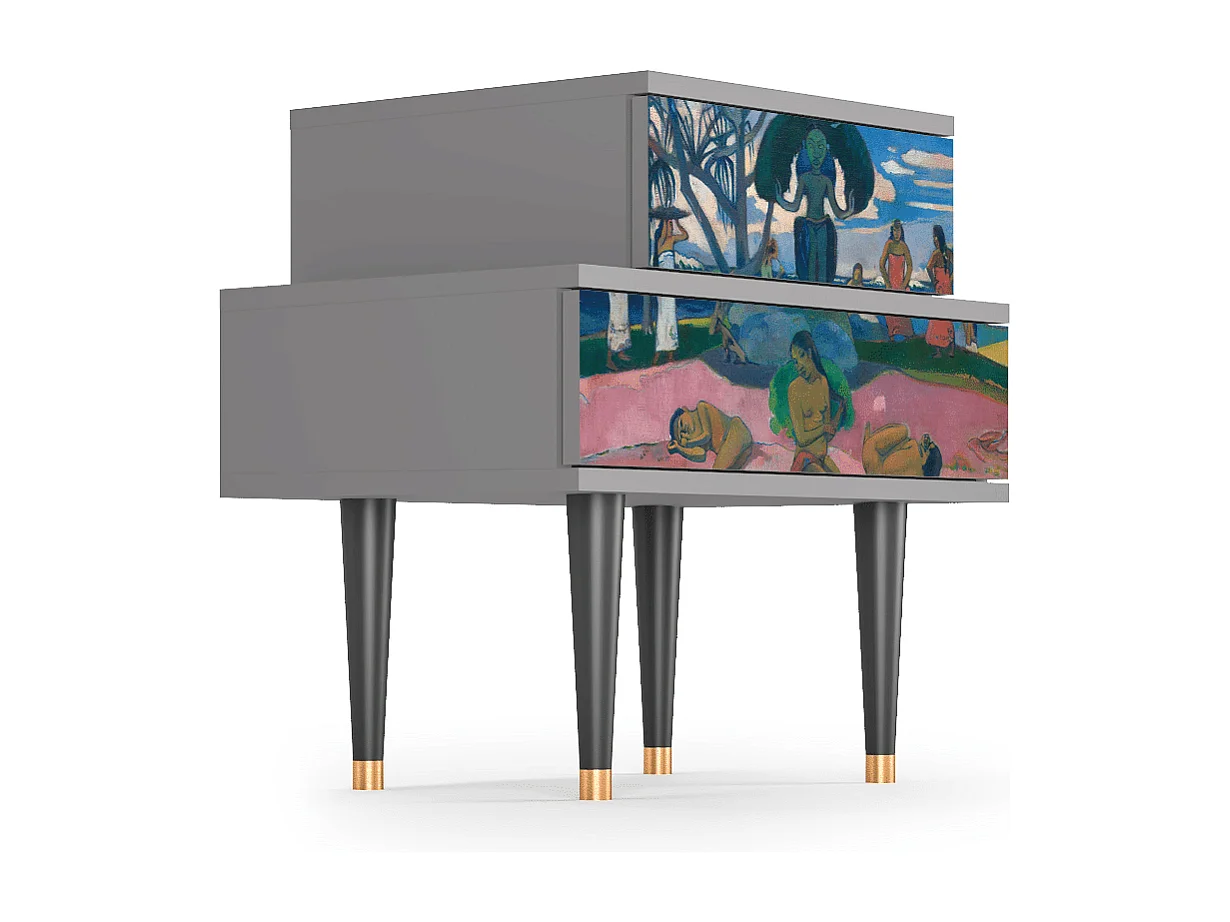 Table de nuit - 58х58х41 cm - NS1 - Day of the God, Gris