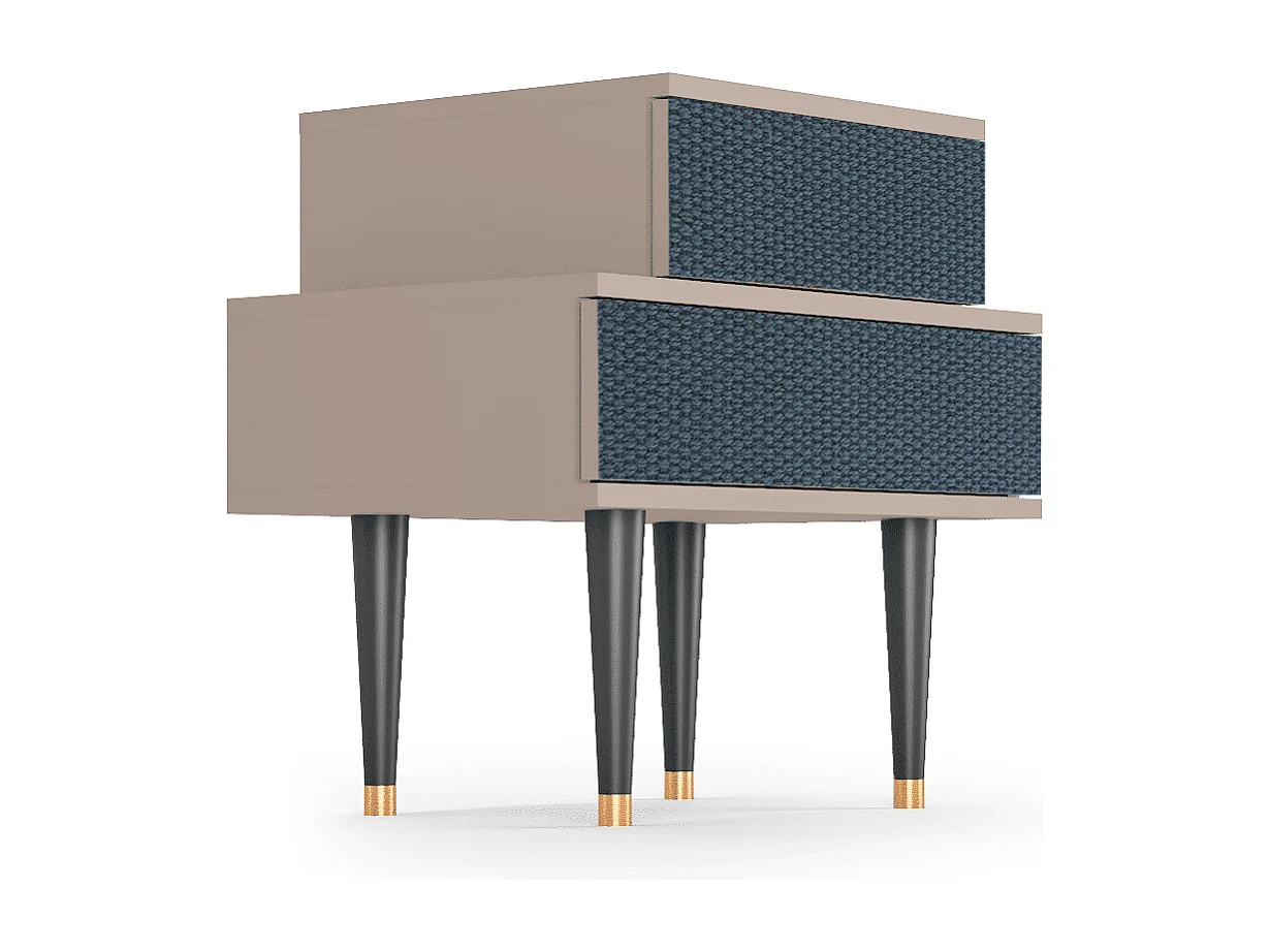 Table de nuit - 58х58х41 cm - NS1 - Knitted Pattern, Latte