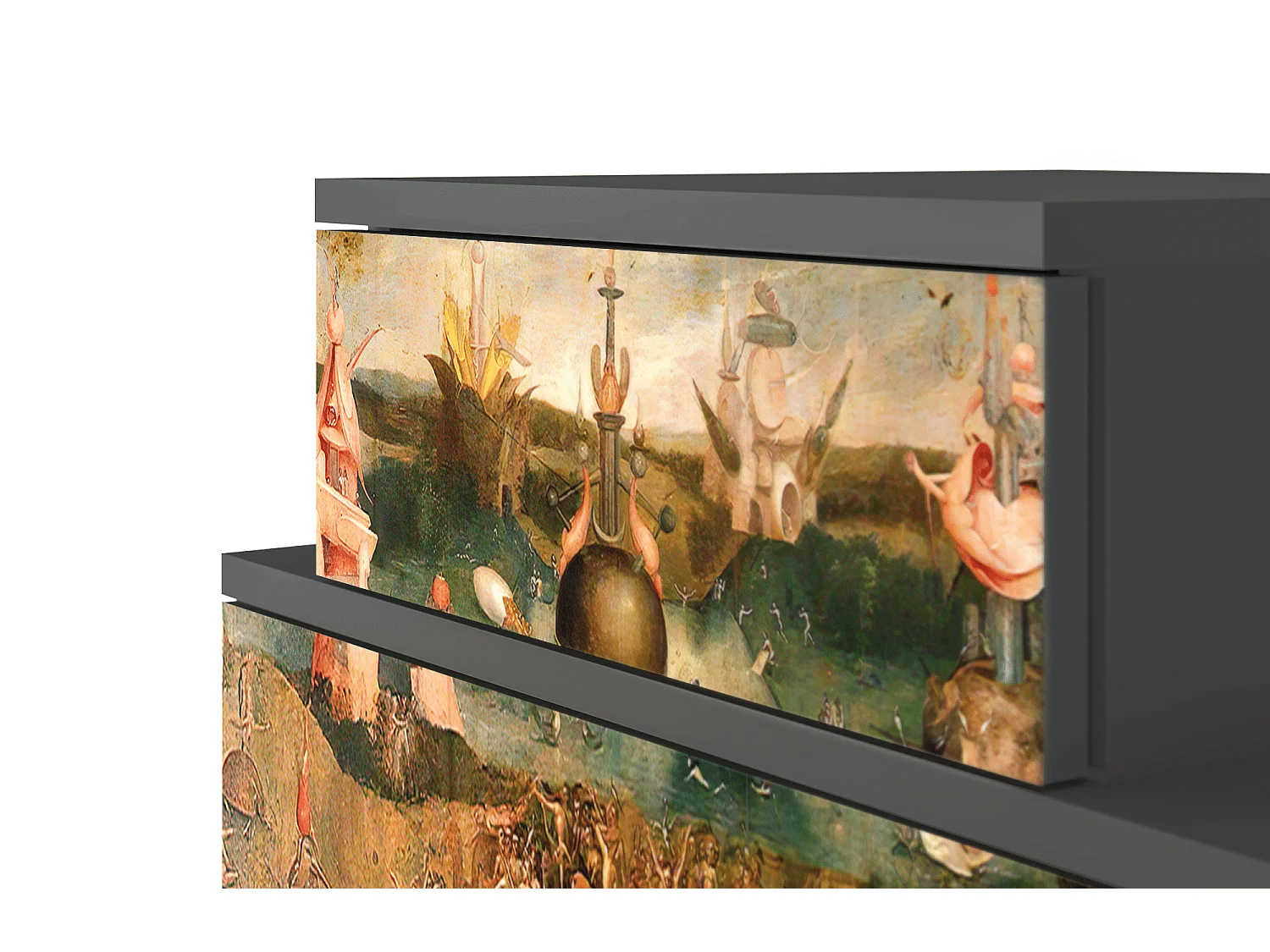 Stolik nocny - 58х58х41 cm - NS1 - Garden of Delights , Antracyt