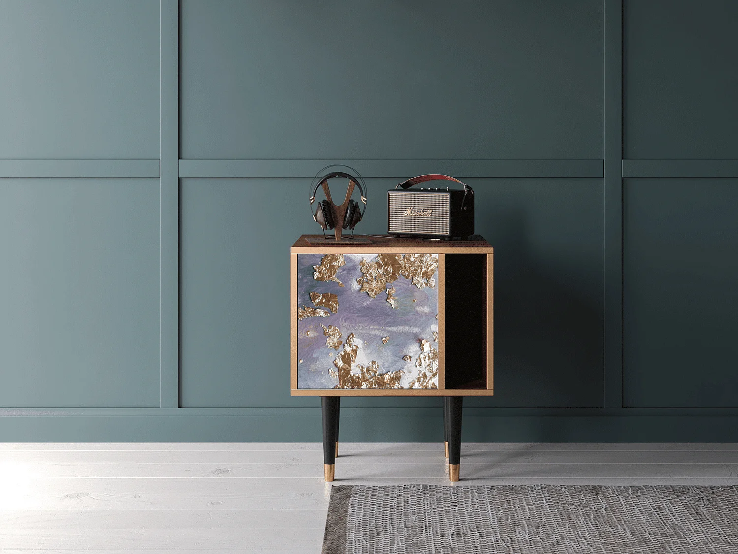 Nachttisch - 57х69х48 cm - S2 - Planet Earth, Walnuss