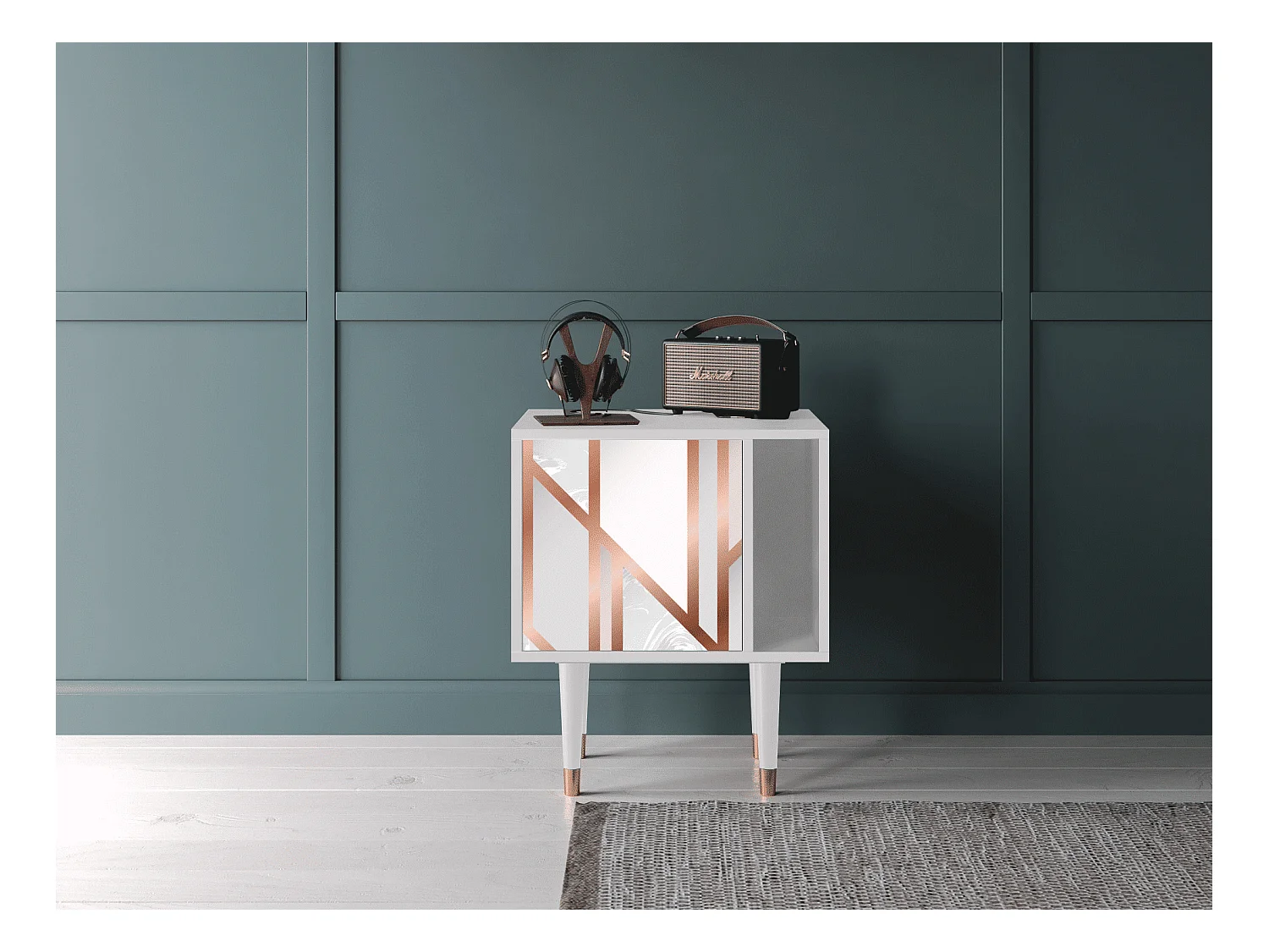 Comodino - 57х69х48 cm - S2 - Champagne Story, Bianco