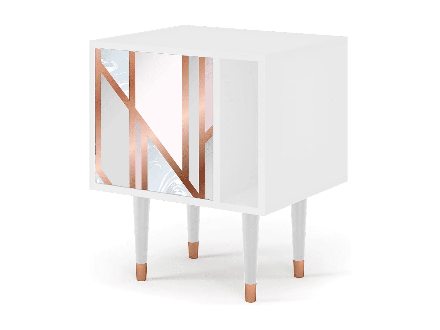 Table de nuit - 57х69х48 cm - S2 - Champagne Story, Blanc