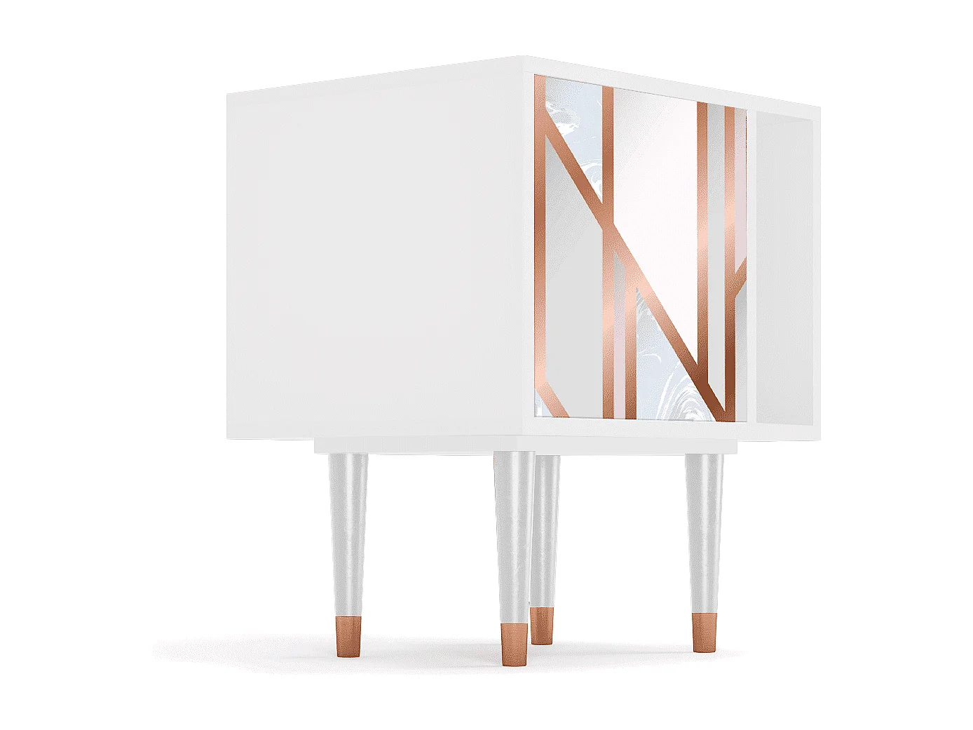 Nachttisch - 57х69х48 cm - S2 - Champagne Story, Weiß