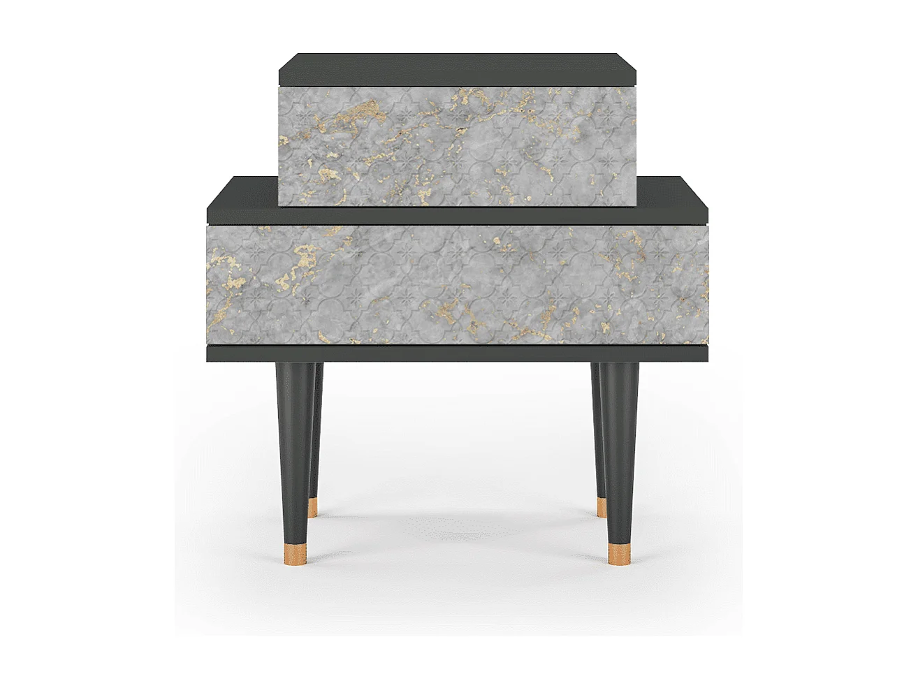 Stolik nocny - 58х58х41 cm - NS1 - Mariana Trench, Antracyt