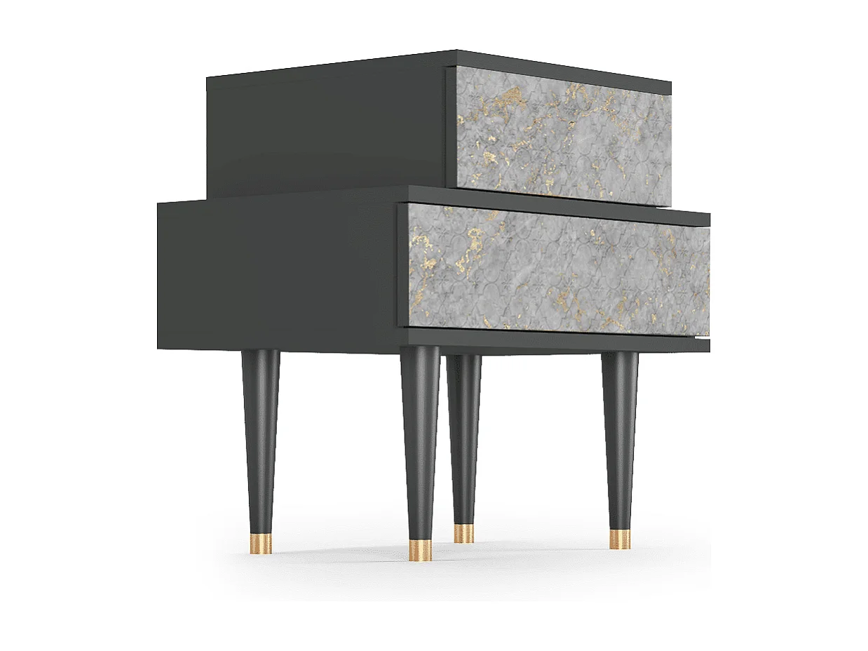 Stolik nocny - 58х58х41 cm - NS1 - Mariana Trench, Antracyt