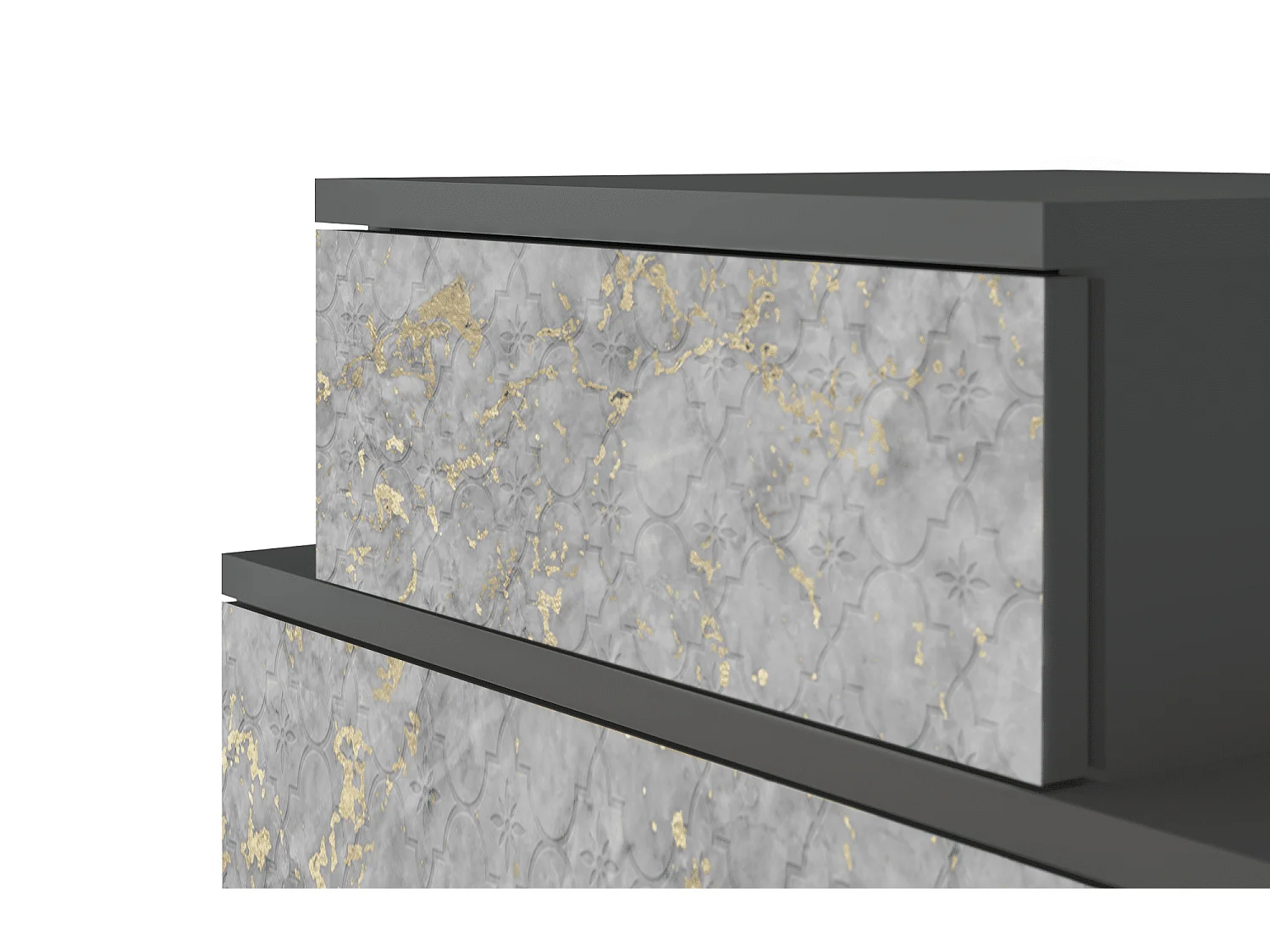 Stolik nocny - 58х58х41 cm - NS1 - Mariana Trench, Antracyt