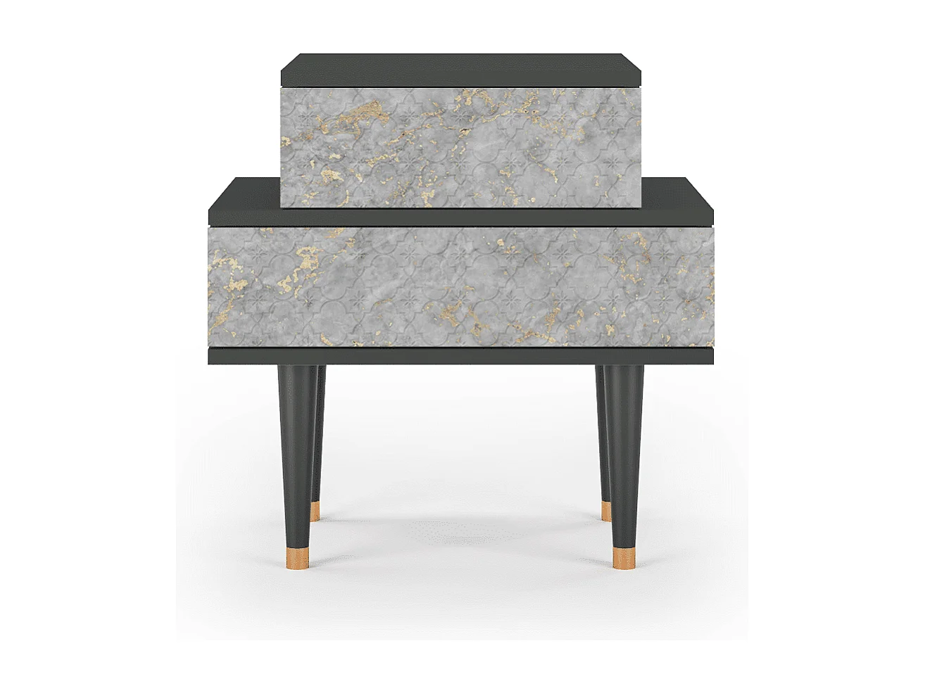 Stolik nocny - 58х58х41 cm - NS1 - Mariana Trench, Antracyt