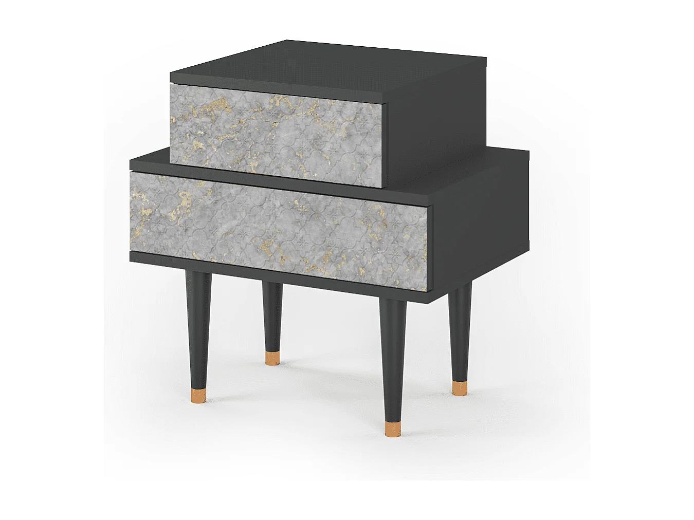 Stolik nocny - 58х58х41 cm - NS1 - Mariana Trench, Antracyt