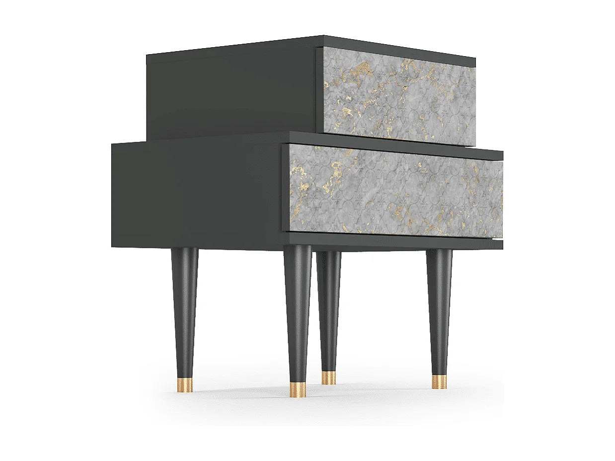 Stolik nocny - 58х58х41 cm - NS1 - Mariana Trench, Antracyt