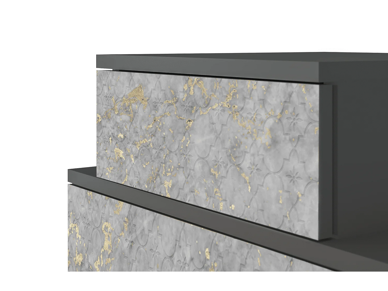 Stolik nocny - 58х58х41 cm - NS1 - Mariana Trench, Antracyt