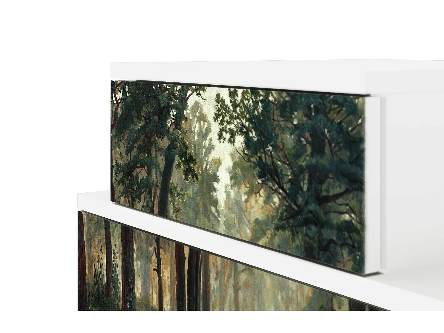 Criado-mudo - 58х58х41 cm - NS1 -  Rain in the Oak Forest, Branco