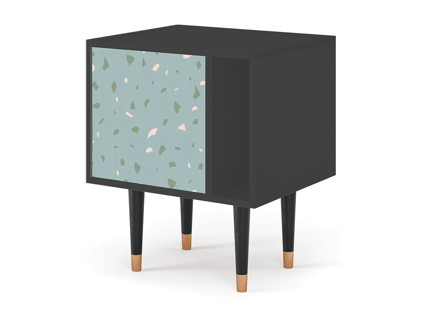 Table de nuit - 57х69х48 cm - S2 - Blue Drops, Anthracite