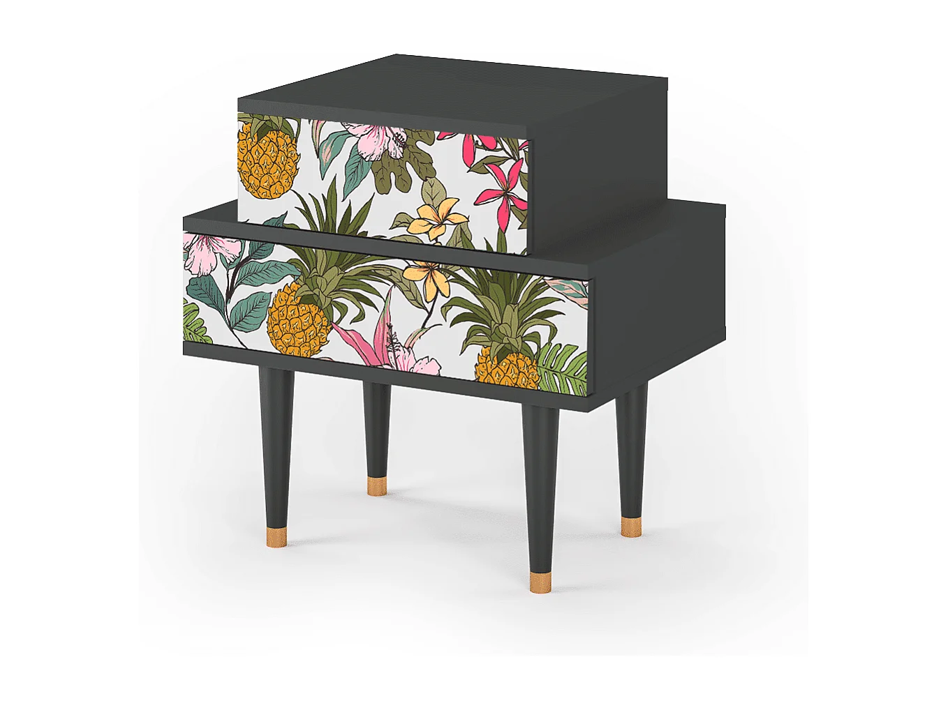 Stolik nocny - 58х58х41 cm - NS1 - Estival Fruit, Antracyt