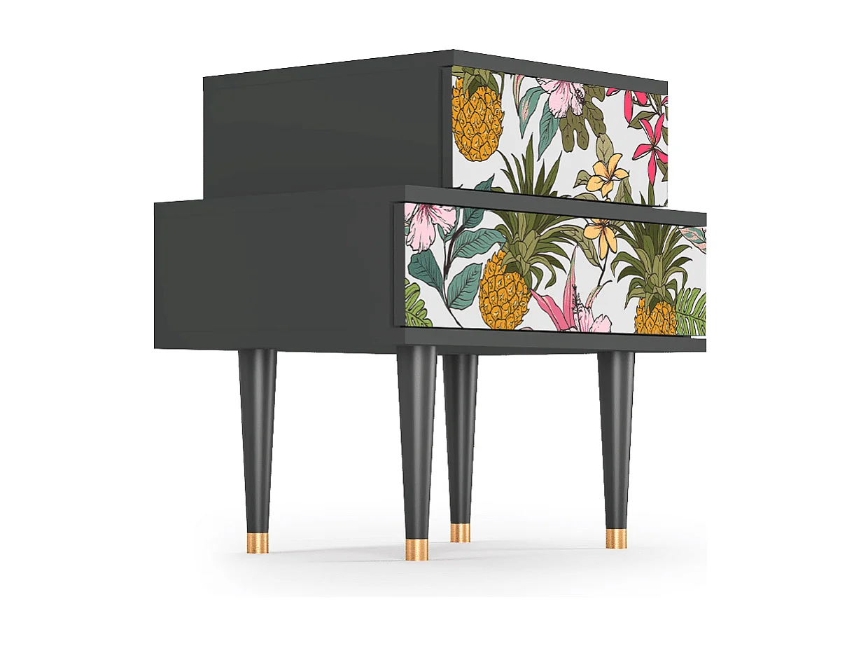 Table de nuit - 58х58х41 cm - NS1 - Estival Fruit, Anthracite