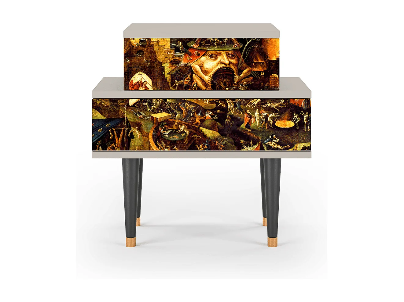 Stolik nocny - 58х58х41 cm - NS1 - Christ in Limbo, Piaskowy