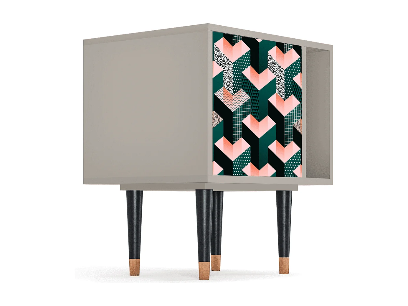 Table de nuit - 57х69х48 cm - S2 - Geometric Madness, Sable