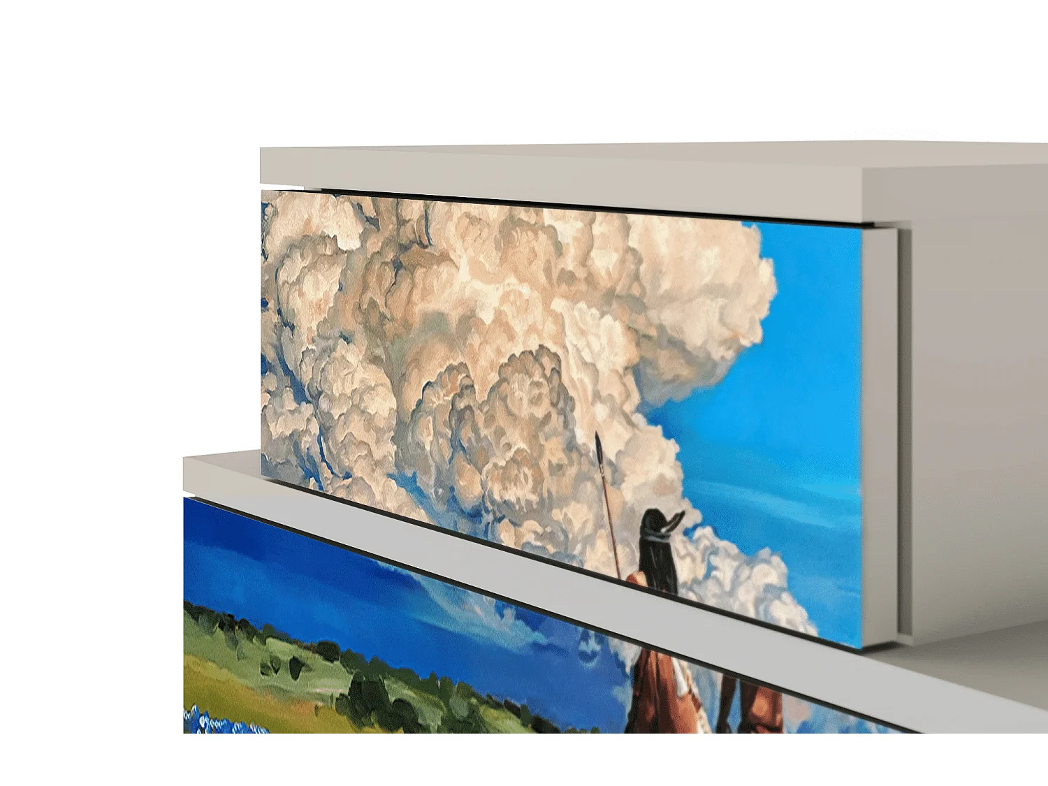 Table de nuit - 58х58х41 cm - NS1 - Thunderheads by Dean, Sable