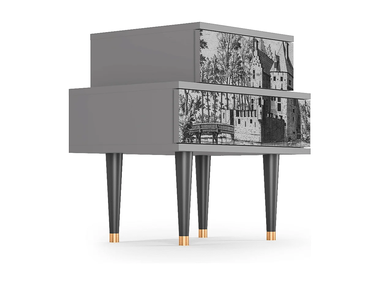 Nachtkastje - 58х58х41 cm - NS1 - Castle by Breugel, Grijs