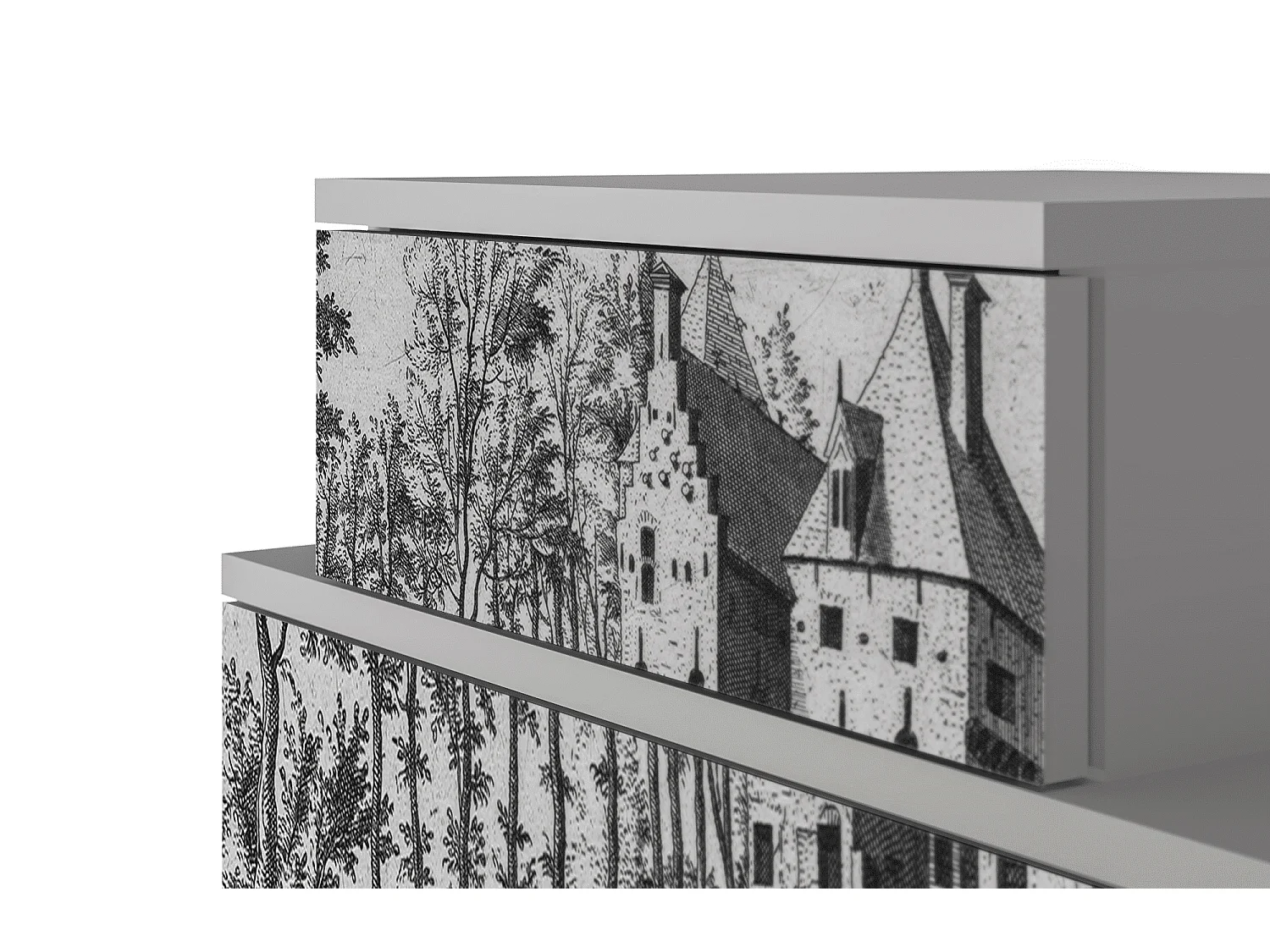 Nachtkastje - 58х58х41 cm - NS1 - Castle by Breugel, Grijs