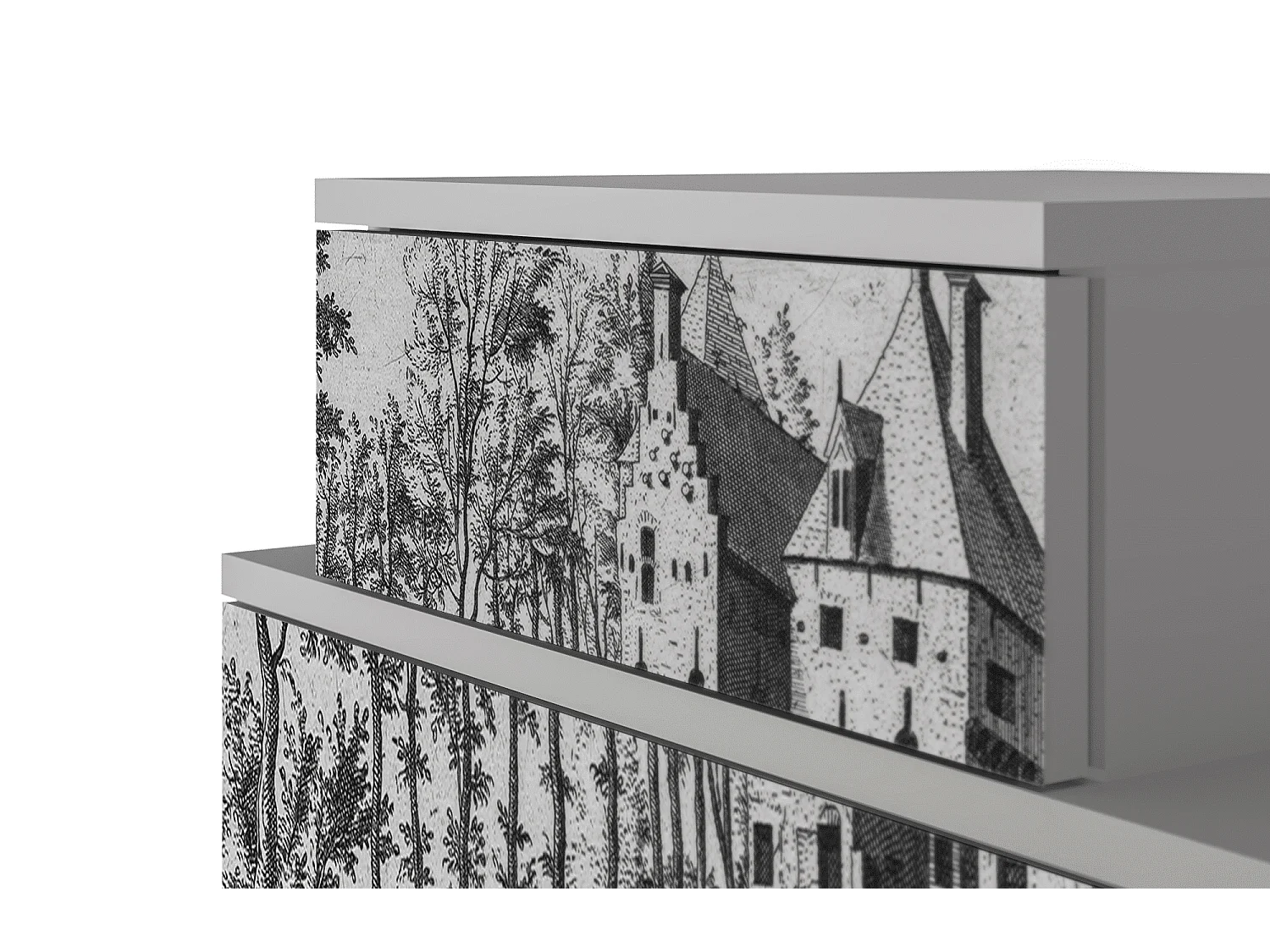 Stolik nocny - 58х58х41 cm - NS1 - Castle by Breugel, Szary