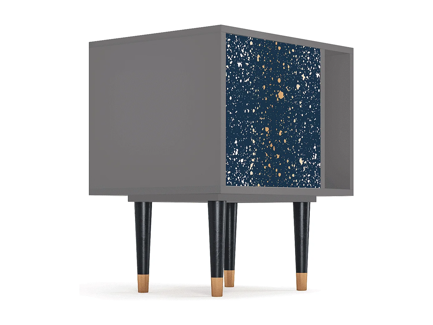 Mesita de noche - 57х69х48 cm - S2 - Starfall, Gris