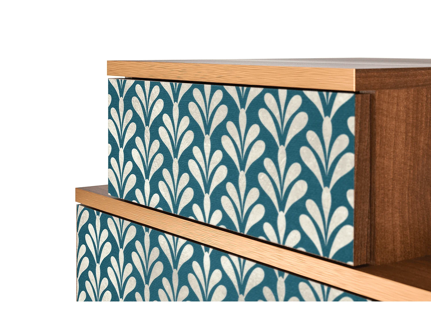 Stolik nocny - 58х58х41 cm - NS1 - Milky Tears, Orzech