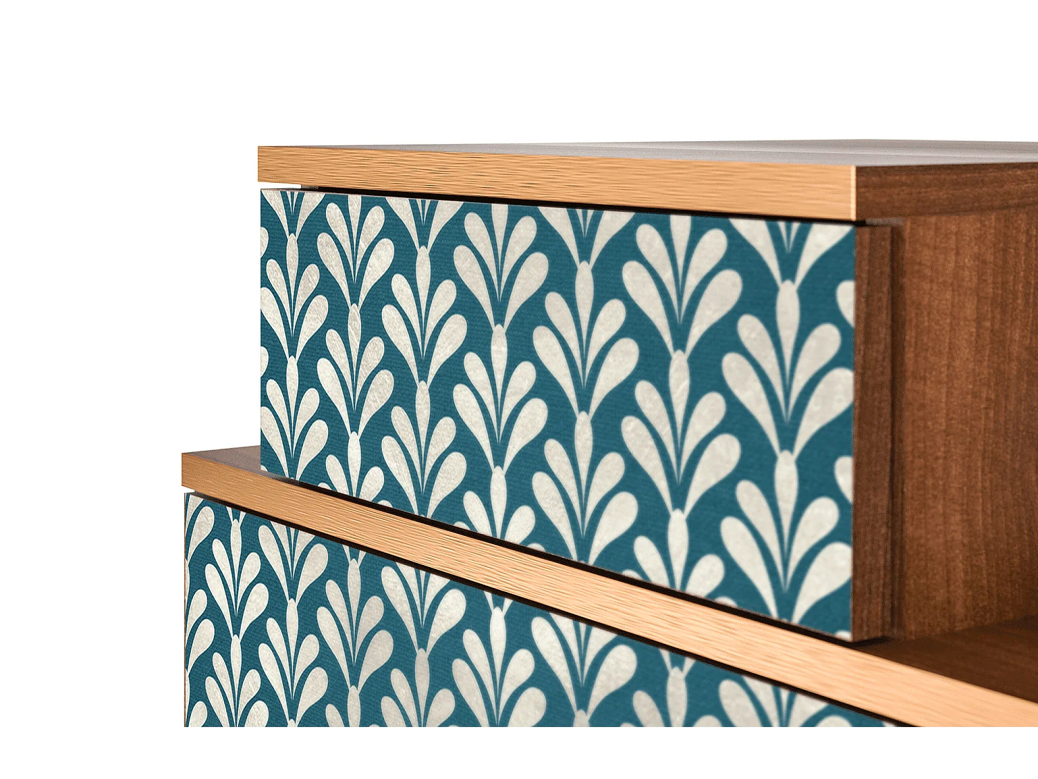 Table de nuit - 58х58х41 cm - NS1 - Milky Tears, Noyer