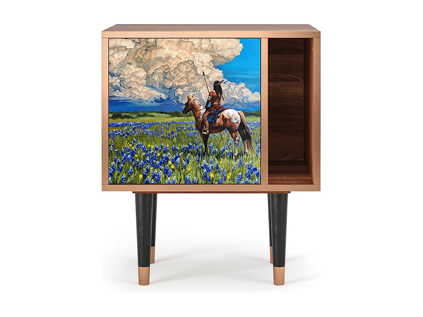 Table de nuit - 57х69х48 cm - S2 - Thunderheads by Dean, Noyer