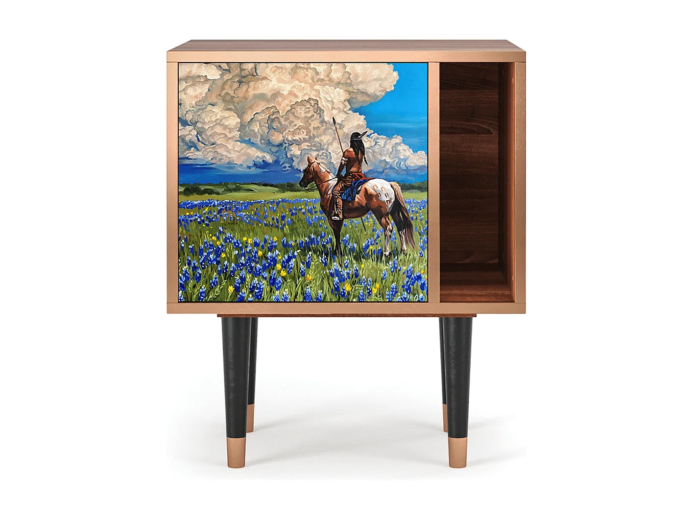 Nachttisch - 57х69х48 cm - S2 - Thunderheads by Dean, Walnuss