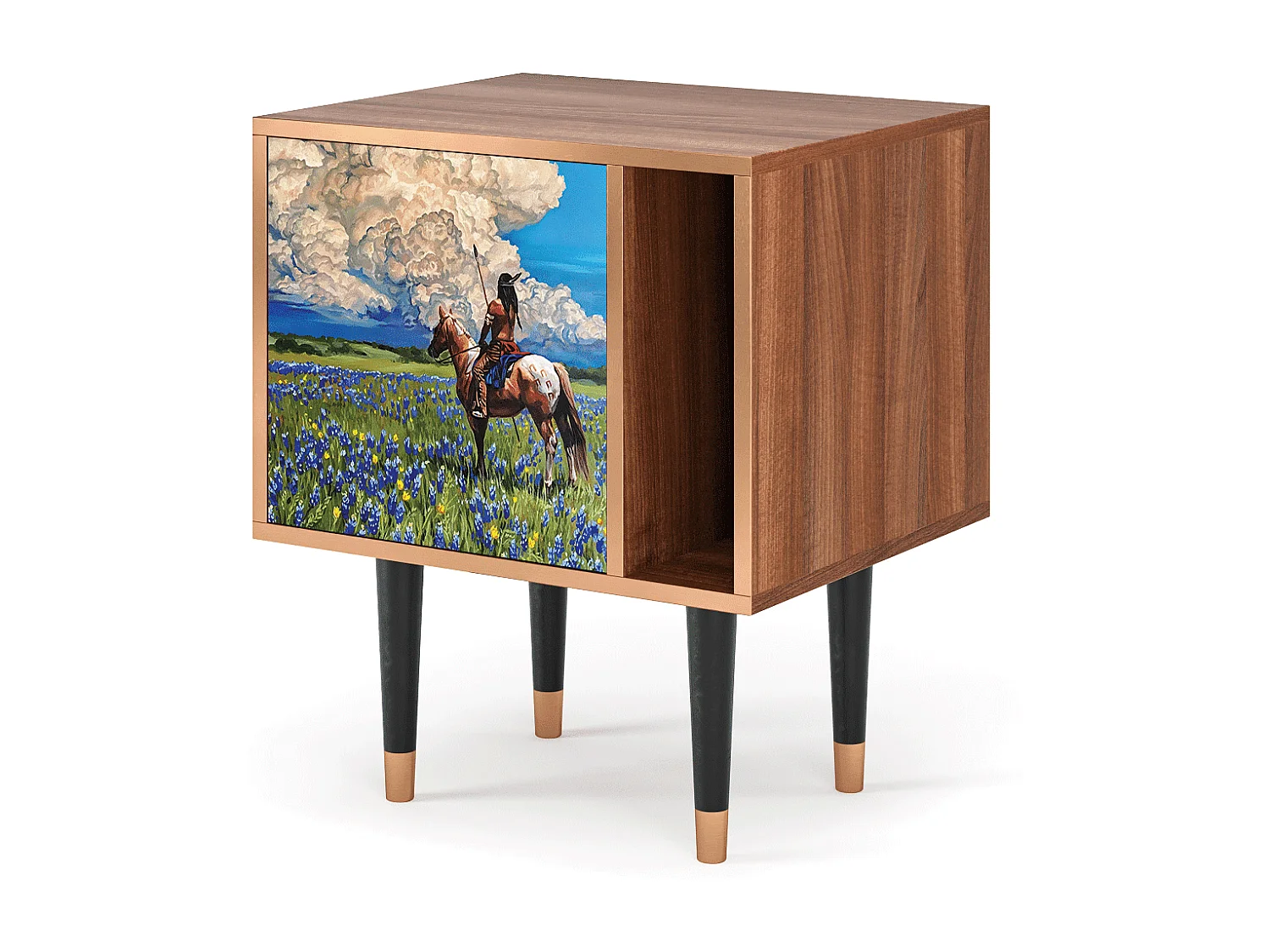 Nachttisch - 57х69х48 cm - S2 - Thunderheads by Dean, Walnuss