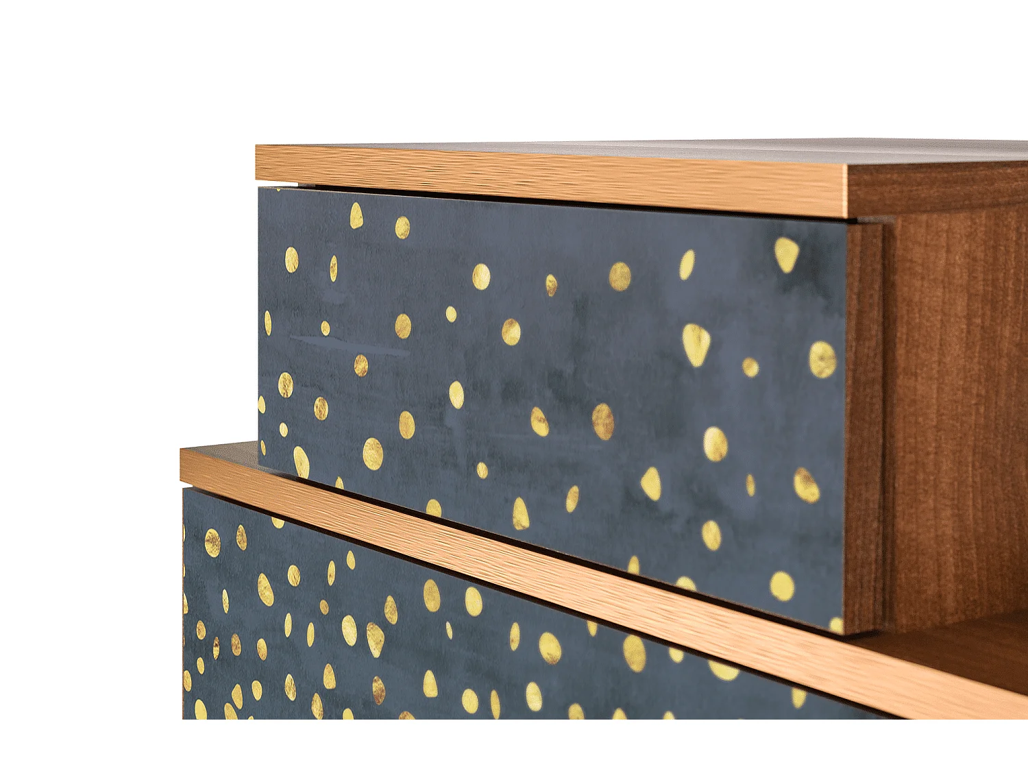 Stolik nocny - 58х58х41 cm - NS1 - Foggy Lights, Orzech