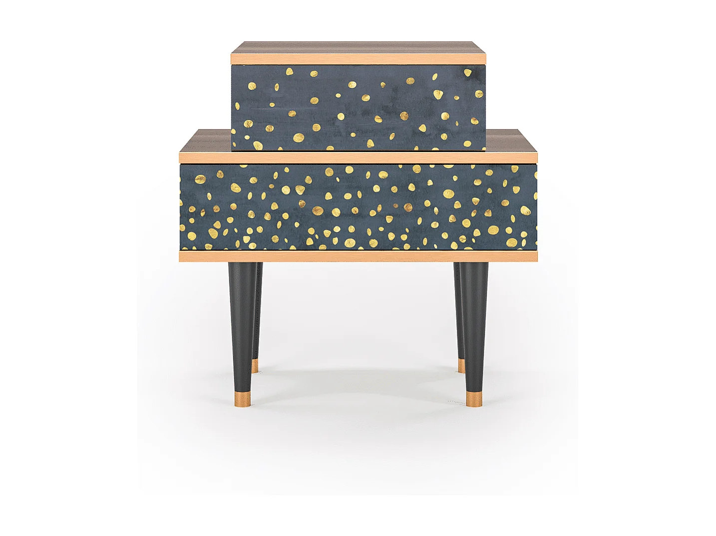 Table de nuit - 58х58х41 cm - NS1 - Foggy Lights, Noyer