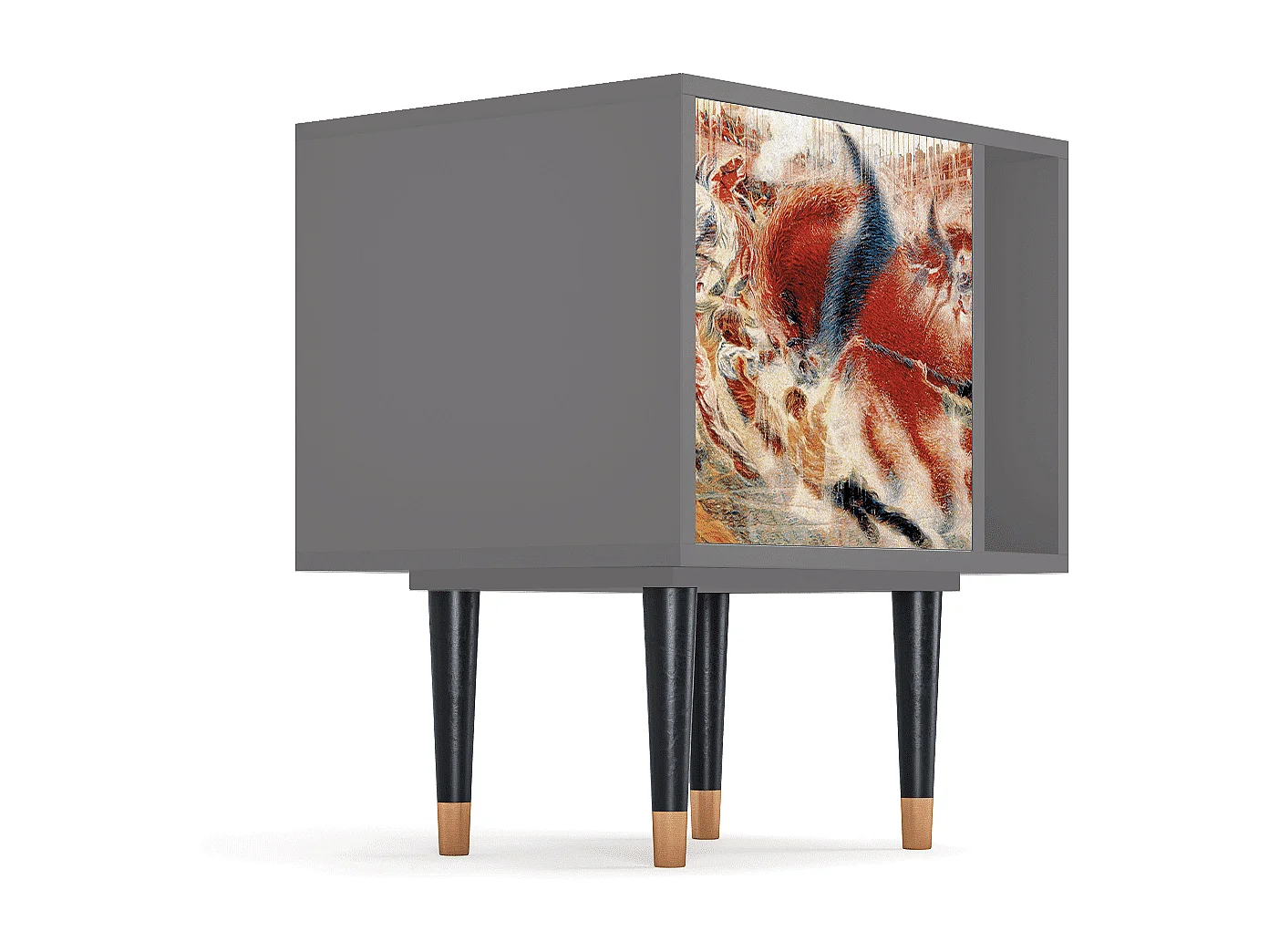 Stolik nocny - 57х69х48 cm - S2 - The City Rises, Szary