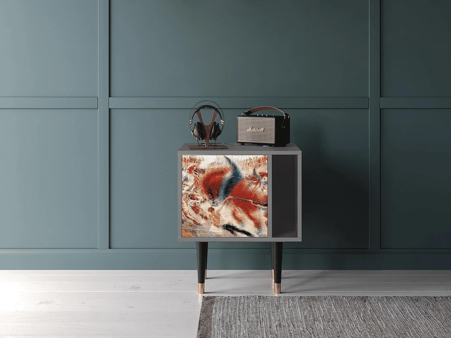 Table de nuit - 57х69х48 cm - S2 - The City Rises, Gris