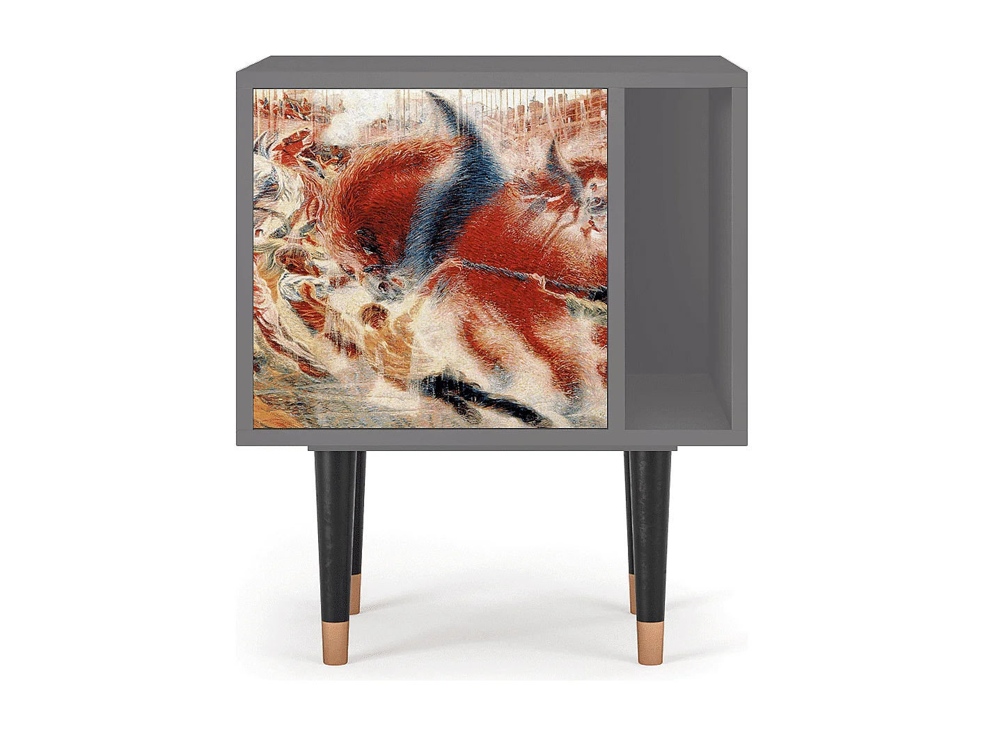Table de nuit - 57х69х48 cm - S2 - The City Rises, Gris